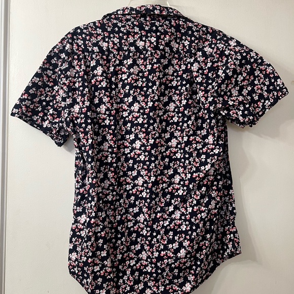 Gentlemen’s outfitters size L dark blue pink Sakura cherry blossom button up - Picture 3 of 3
